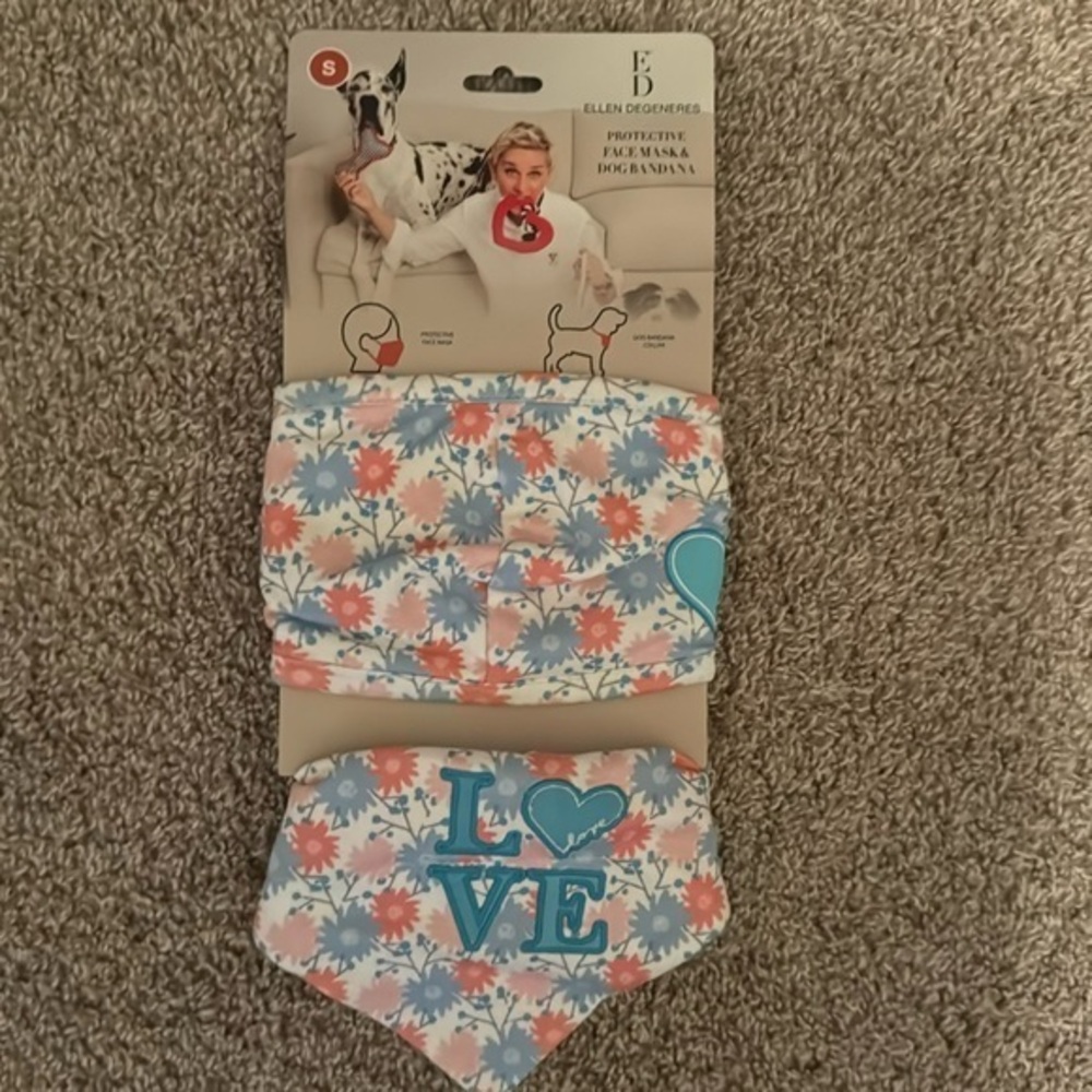 Human Face Mask & Matching Dog Bandanna